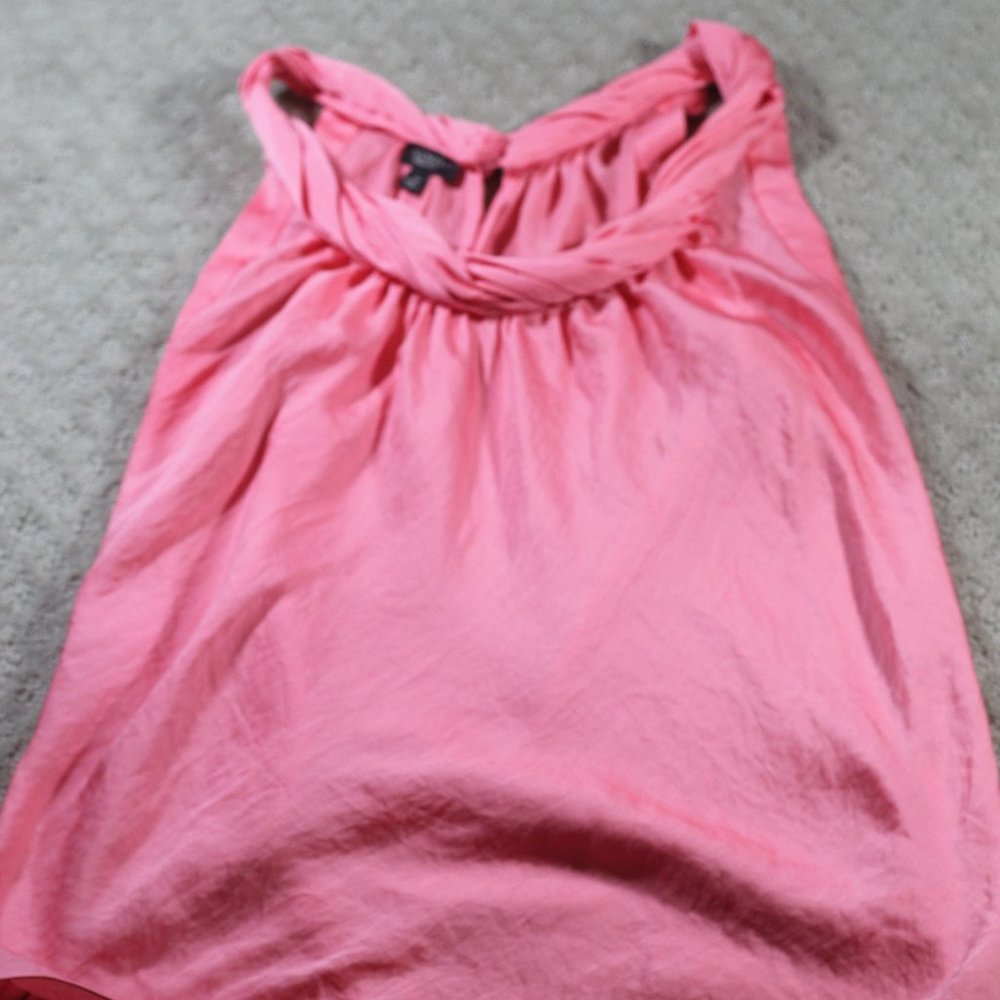 SALE! Talbots Women's 10 Sleeveless Twisted Neckline Pink Blouse